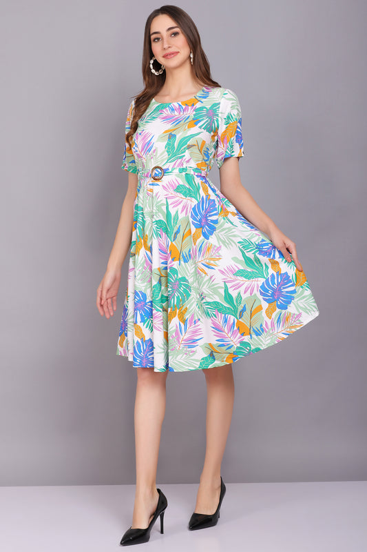 Multicolour Stylish Viscose Dress