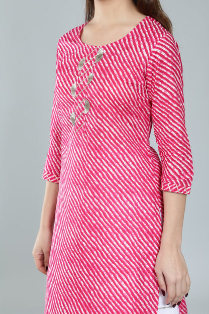 Pure Cotton Leheria Kurti