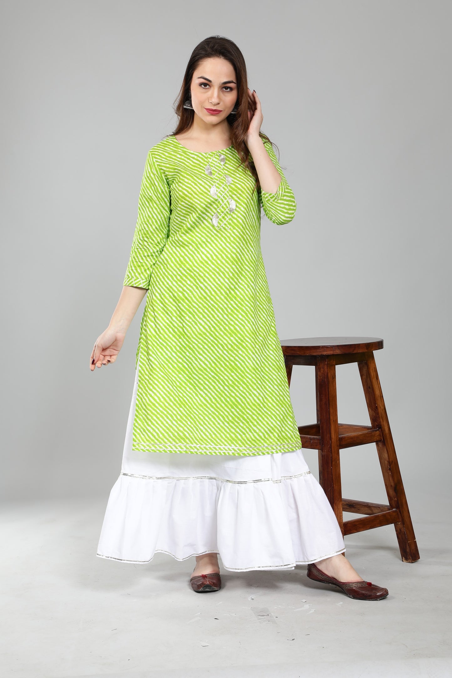 Pure Cotton Leheria Kurti