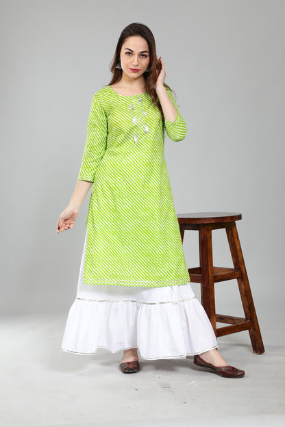 Pure Cotton Leheria Kurti