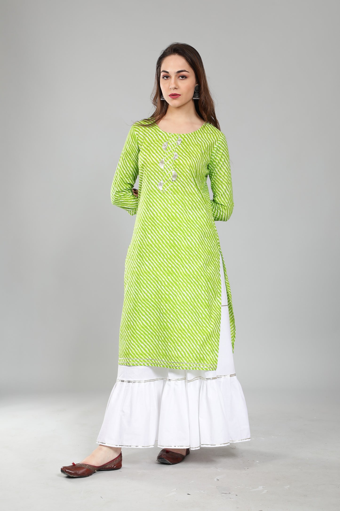 Pure Cotton Leheria Kurti