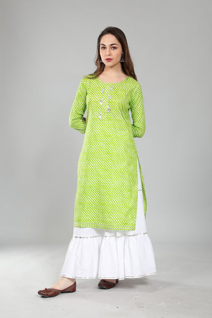 Pure Cotton Leheria Kurti