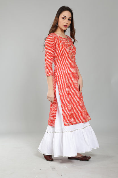 Pure Cotton Leheria Kurti