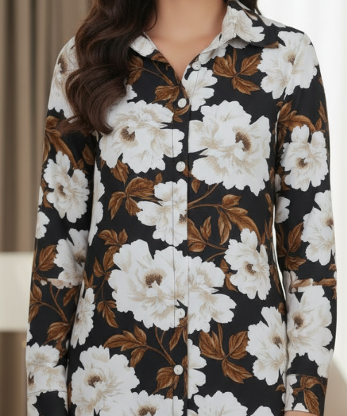 Black Colour Viscose A-Line Dress For Women