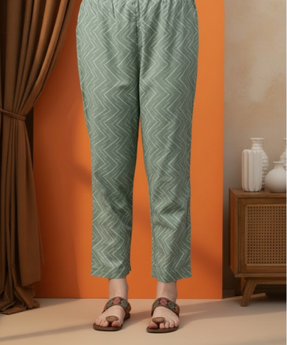 Green Colour Kurti Pant Dupatta Set