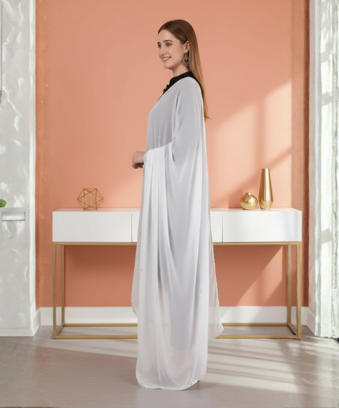 White Chiffon Embellished Dupatta