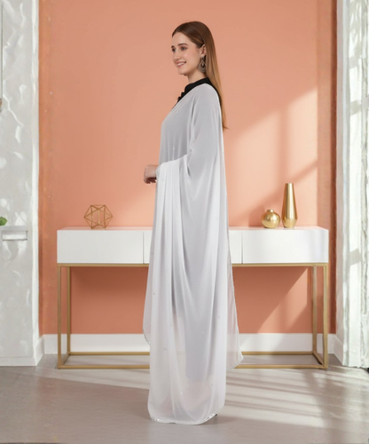 White Chiffon Embellished Dupatta