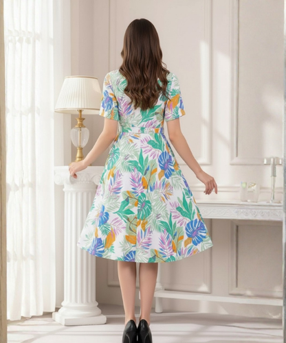 Multicolour Stylish Viscose Dress