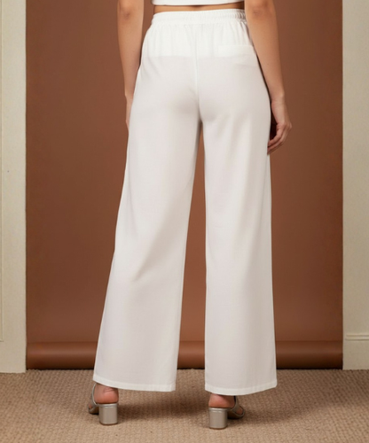 White Colour Rayon Palazzo