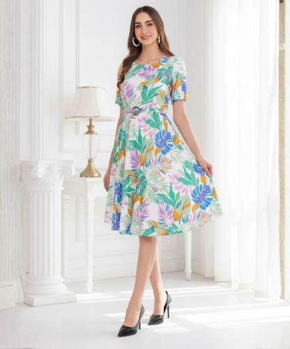 Multicolour Stylish Viscose Dress