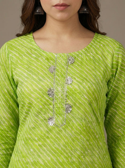 Pure Cotton Leheria Kurti