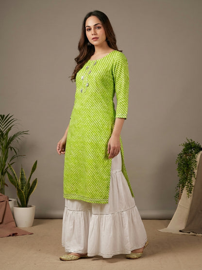 Pure Cotton Leheria Kurti