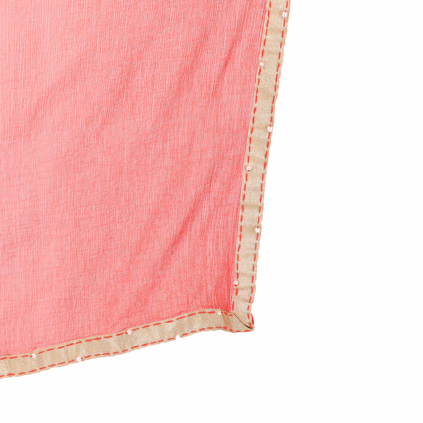 Orange Chiffon Embellished Dupatta