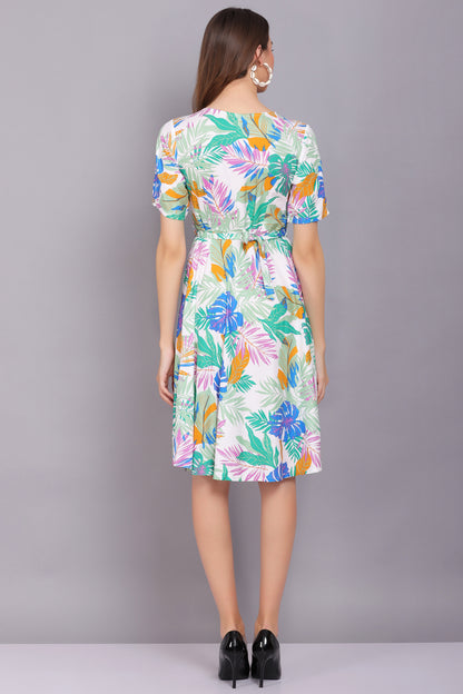 Multicolour Stylish Viscose Dress