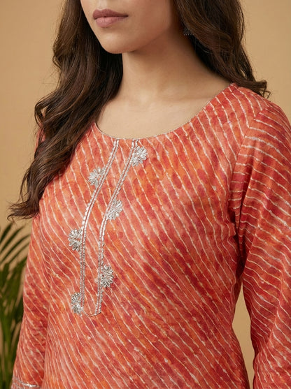 Pure Cotton Leheria Kurti