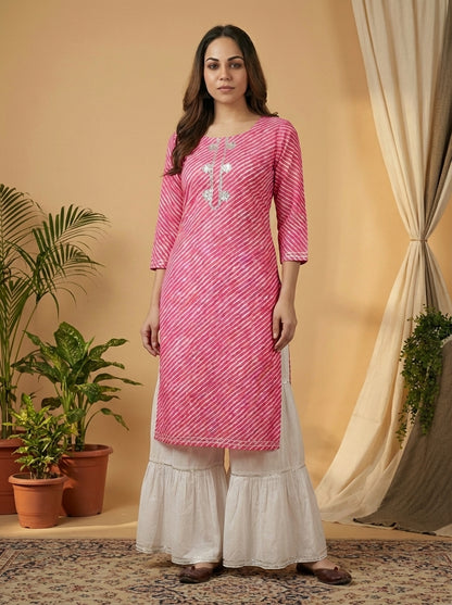 Pure Cotton Leheria Kurti