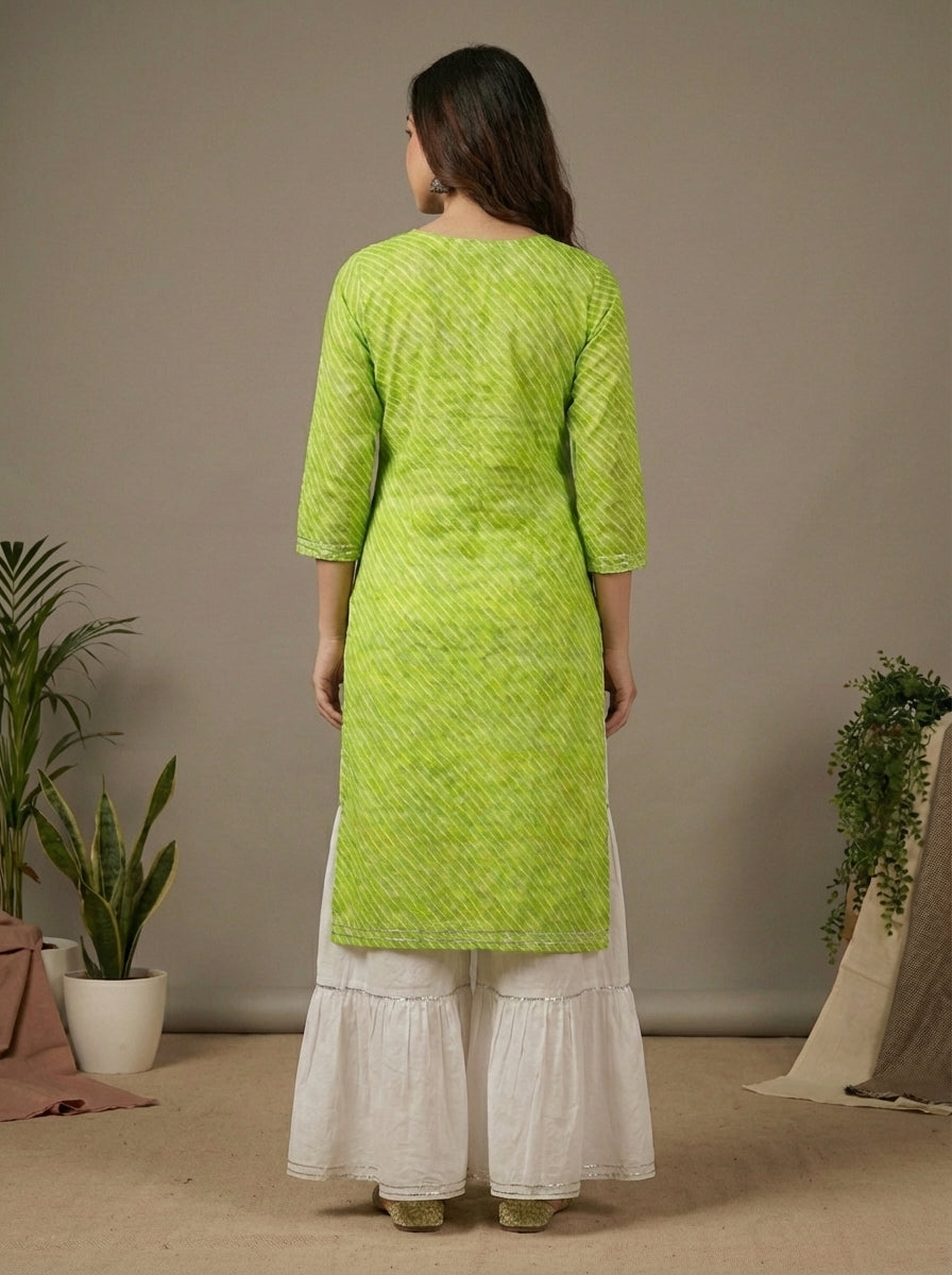 Pure Cotton Leheria Kurti