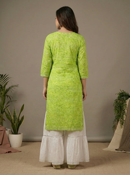 Pure Cotton Leheria Kurti
