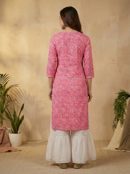Pure Cotton Leheria Kurti