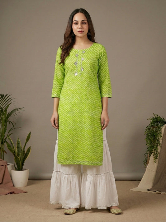 Pure Cotton Leheria Kurti